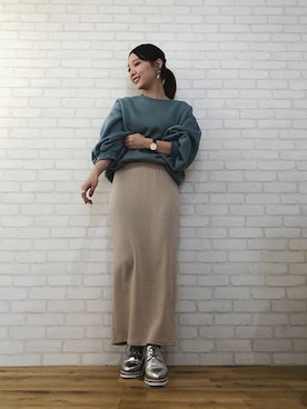 「プラットフォーム」｜「アイテム（その他シューズ）」を使った、神戸レタスさん（レディース・161cm）の冬コーディネート