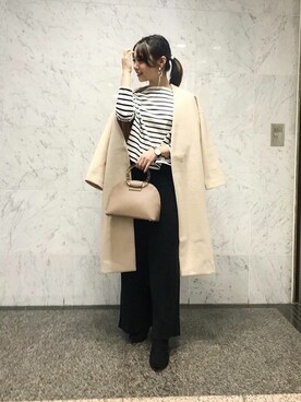 「KOBE LETTUCE（コウベレタス）のアイテム（その他アウター）」を使った、神戸レタスさん（レディース・161cm）の冬コーディネート