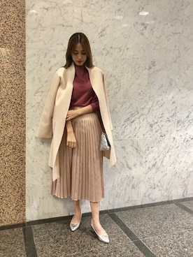 「切りっぱなし」｜「アイテム（バレエシューズ）」を使った、神戸レタスさん（レディース・164cm）の冬コーディネート