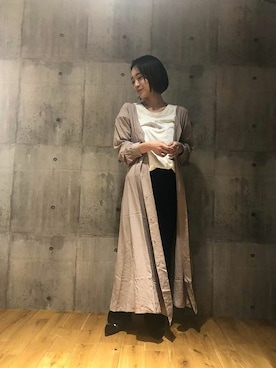 「デイリーカジュアル」｜「アイテム（シャツワンピース）」を使った、神戸レタスさん（レディース・158cm）の冬コーディネート
