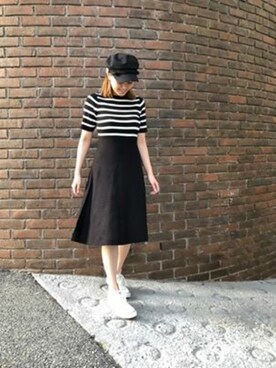 「フィット&フレア」｜神戸レタスさん（レディース・153cm）の春コーディネート