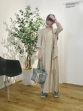 「KOBE LETTUCE（コウベレタス）のアイテム（その他アウター）」を使った、神戸レタスさん（レディース・159cm）の夏コーディネート