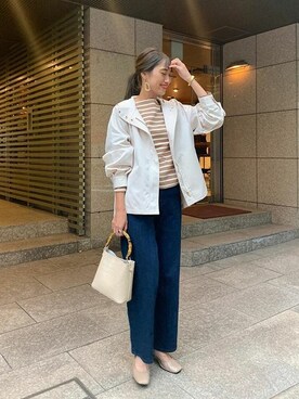 「スクエアトゥ」｜「アイテム（マウンテンパーカー）」を使った、神戸レタスさん（レディース・164cm）の秋コーディネート