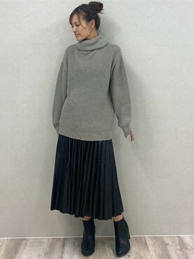 「KOBE LETTUCE」｜「アイテム（ブーティ）」を使った、神戸レタスさん（レディース・160cm）の秋コーディネート