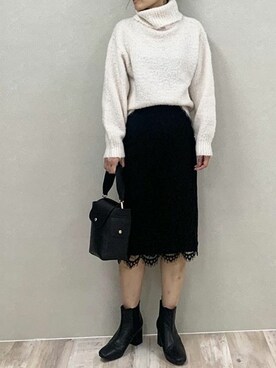 「KOBE LETTUCE」｜「アイテム（ブーティ）」を使った、神戸レタスさん（レディース・160cm）の秋コーディネート