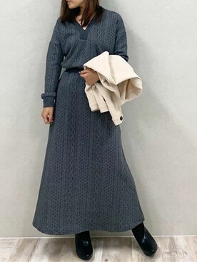 「KOBE LETTUCE（コウベレタス）のアイテム（その他アウター）」を使った、神戸レタスさん（レディース・160cm）の冬コーディネート