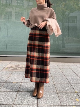 神戸レタスさん（レディース・158cm）の冬コーディネート