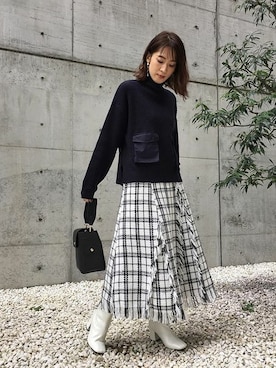 神戸レタスさん（レディース・157cm）の冬コーディネート