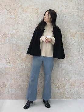 「KOBE LETTUCE（コウベレタス）のアイテム（その他アウター）」を使った、神戸レタスさん（レディース・164cm）の冬コーディネート