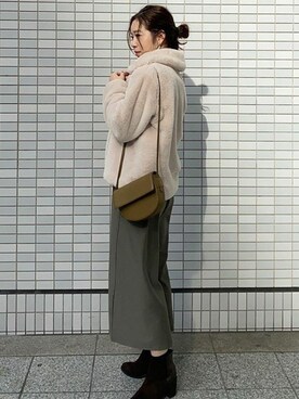 「ドルマン」｜「アイテム（その他アウター）」を使った、神戸レタスさん（レディース・164cm）の冬コーディネート