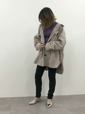 「KOBE LETTUCE（コウベレタス）のアイテム（その他アウター）」を使った、神戸レタスさん（レディース・147cm）の冬コーディネート