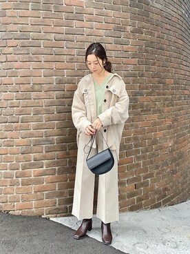 「KOBE LETTUCE（コウベレタス）のアイテム（その他アウター）」を使った、神戸レタスさん（レディース・164cm）の冬コーディネート