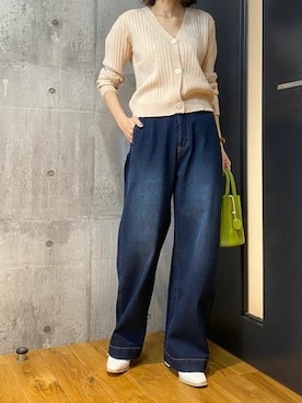 「カヌレバッグ」｜「アイテム（パンツ）」を使った、神戸レタスさん（レディース・157cm）の冬コーディネート