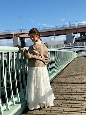 「KOBE LETTUCE（コウベレタス）のアイテム（その他アウター）」を使った、神戸レタスさん（レディース・152cm）の春コーディネート