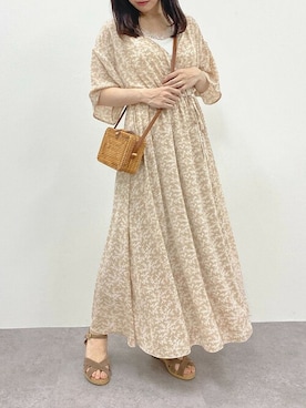 「ふんわり」｜「アイテム（ワンピース/ドレス）」を使った、神戸レタスさん（レディース・158cm）の春コーディネート