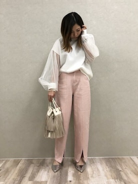「おとなコーデ」｜「アイテム（スウェット）」を使った、神戸レタスさん（レディース・147cm）の夏コーディネート