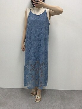 「ノースリーブニット」｜「アイテム（ワンピース/ドレス）」を使った、神戸レタスさん（レディース・153cm）の夏コーディネート