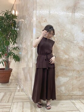 「KOBE LETTUCE（コウベレタス）のアイテム（セットアップ）」を使った、神戸レタスさん（レディース・147cm）の秋コーディネート