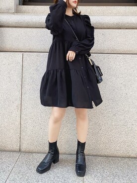 「KOBE LETTUCE（コウベレタス）のアイテム（チュニック）」を使った、神戸レタスさん（レディース・152cm）の夏コーディネート