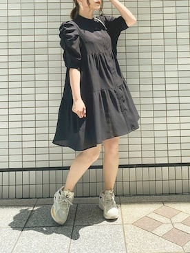 「KOBE LETTUCE（コウベレタス）のアイテム（チュニック）」を使った、神戸レタスさん（レディース・152cm）の秋コーディネート