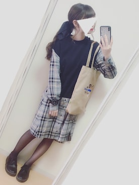 「メゾン キツネ(MAISON KITSUNE)」｜さつ菌さん（レディース・161cm）の秋コーディネート