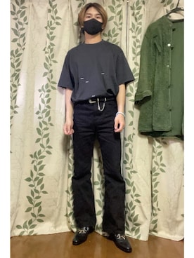 「08sircus（ゼロエイトサーカス）のアイテム（トップス）」を使った、はるきさん（メンズ・168cm）の春コーディネート