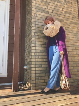「PUBLUX（パブリュクス）のアイテム（バッグ）」を使った、まるさん（レディース・151cm）の冬コーディネート