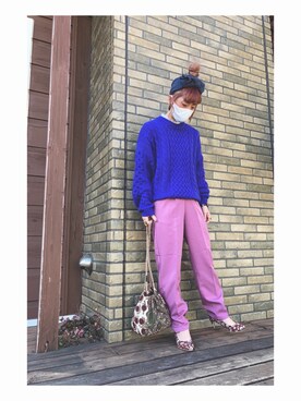 「PUBLUX（パブリュクス）のアイテム（バッグ）」を使った、まるさん（レディース・151cm）の冬コーディネート