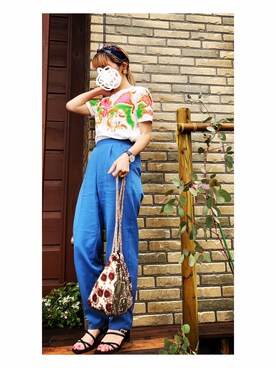 「PUBLUX（パブリュクス）のアイテム（バッグ）」を使った、まるさん（レディース・151cm）の春コーディネート