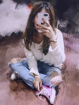 「CONVERSE（コンバース）のアイテム（アクセサリー）」を使った、eleven21dreamさん（レディース・168cm）の冬コーディネート