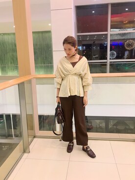 「OZOC（オゾック）のアイテム（ローファー）」を使った、しちゃんさん（レディース・166cm）の春コーディネート