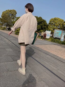 「select MOCA（セレクトモカ）のアイテム（セットアップ）」を使った、wakacchaさん（レディース・162cm）の春コーディネート