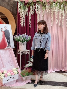 「Lulus（-）のアイテム（ジャケット/アウター）」を使った、Angelさん（レディース・153cm）の夏コーディネート