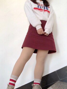 「通勤穿搭」｜「アイテム（パーカー）」を使った、不吃香菇的蘑菇酱さん（レディース・158cm）の秋コーディネート
