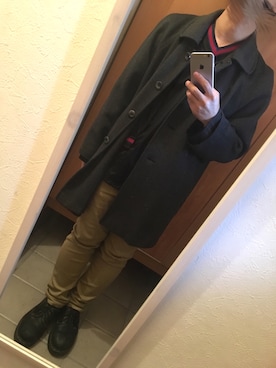 「レイヤードstyle」｜R—.さん（メンズ・163cm）の冬コーディネート