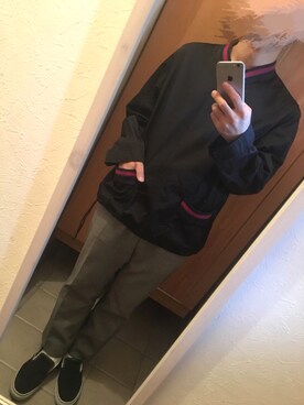 「スボーツミックス」｜「アイテム（スリッポン）」を使った、R—.さん（メンズ・163cm）の冬コーディネート
