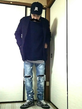 ウールベースボールキャップを使ったその他ユーザーのメンズ人気ファッションコーディネート Wear