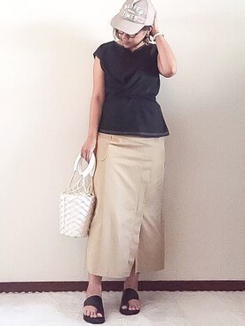 「Daniel Wellington（ダニエルウェリントン）の販売終了 クラシックペティット ボンダイ 32mm（アナログ腕時計）」を使った、naoさん（レディース・156cm）の夏コーディネート