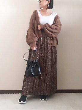 naoさん（レディース・156cm）の冬コーディネート