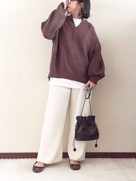 naoさん（レディース・156cm）の冬コーディネート