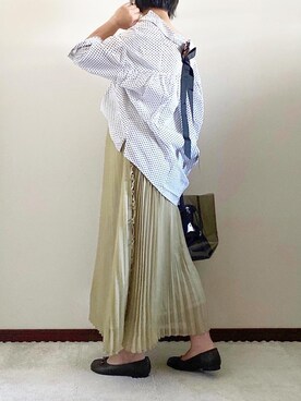 「REAL CUBE（リアルキューブ）のアイテム（バッグ）」を使った、naoさん（レディース・156cm）の春コーディネート