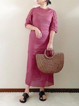 Flowriri フロウリリ の Flowriri ギャザースリーブワンピース ワンピース Wear