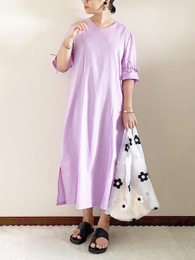 「チャイハネ（チャイハネ）のアイテム（バングル/リストバンド）」を使った、naoさん（レディース・156cm）の夏コーディネート