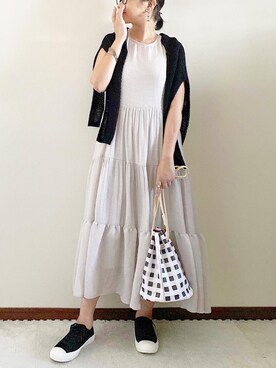 「チャイハネ（チャイハネ）のアイテム（バングル/リストバンド）」を使った、naoさん（レディース・156cm）の夏コーディネート