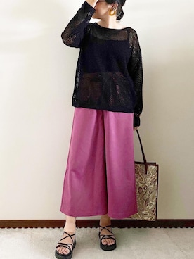 「CITRINE Chakra（シトリンチャクラ）のアイテム」を使った、naoさん（レディース・156cm）の秋コーディネート