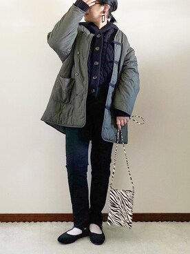 「sakishimatokyo（サキシマトーキョー）のアイテム（ブルゾン）」を使った、naoさん（レディース・156cm）の冬コーディネート