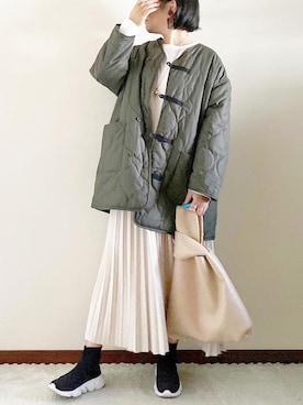 「sakishimatokyo（サキシマトーキョー）のアイテム（ブルゾン）」を使った、naoさん（レディース・156cm）の冬コーディネート