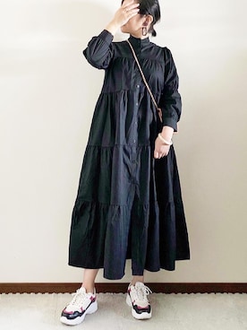 「sakishimatokyo（サキシマトーキョー）のアイテム（シャツワンピース）」を使った、naoさん（レディース・156cm）の春コーディネート