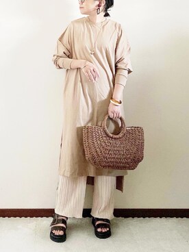 「REAL CUBE（リアルキューブ）のアイテム（アクセサリー）」を使った、naoさん（レディース・156cm）の春コーディネート