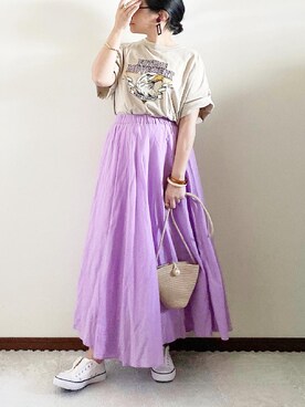 「REAL CUBE（リアルキューブ）のアイテム（アクセサリー）」を使った、naoさん（レディース・156cm）の春コーディネート